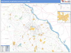 York-Hanover Metro Area Digital Map Basic Style